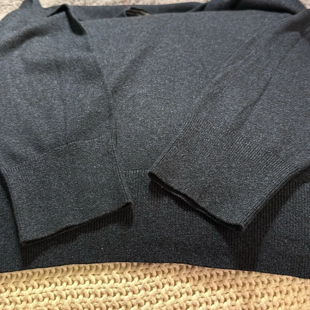 Banana Republic Navy V-neck Luxury silk cotton cashmere blend size M